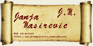 Janja Maširević vizit kartica